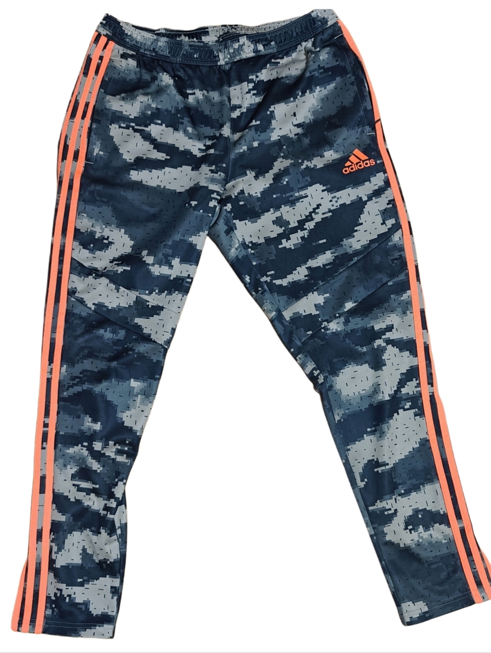 adidas MenCamo Joggers with Orange Stripes